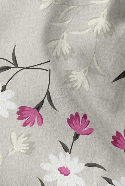 Brombia | Ropa de cama de franela de algodón con estampado floral, de 3 piezas con sábana bajera