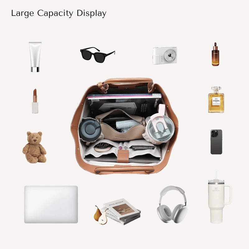 Carisse | Borsa da donna con manici in similpelle PU, chiusura magnetica e ciondolo