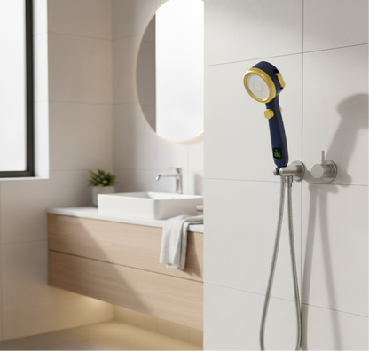 HydroSense Flow | LED-Duschkopf mit Filter & Temperaturanzeige