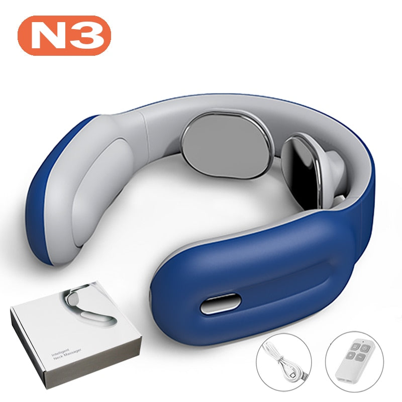 Nackavo | Massaggiatore cervicale con calore, EMS e telecomando, senza fili