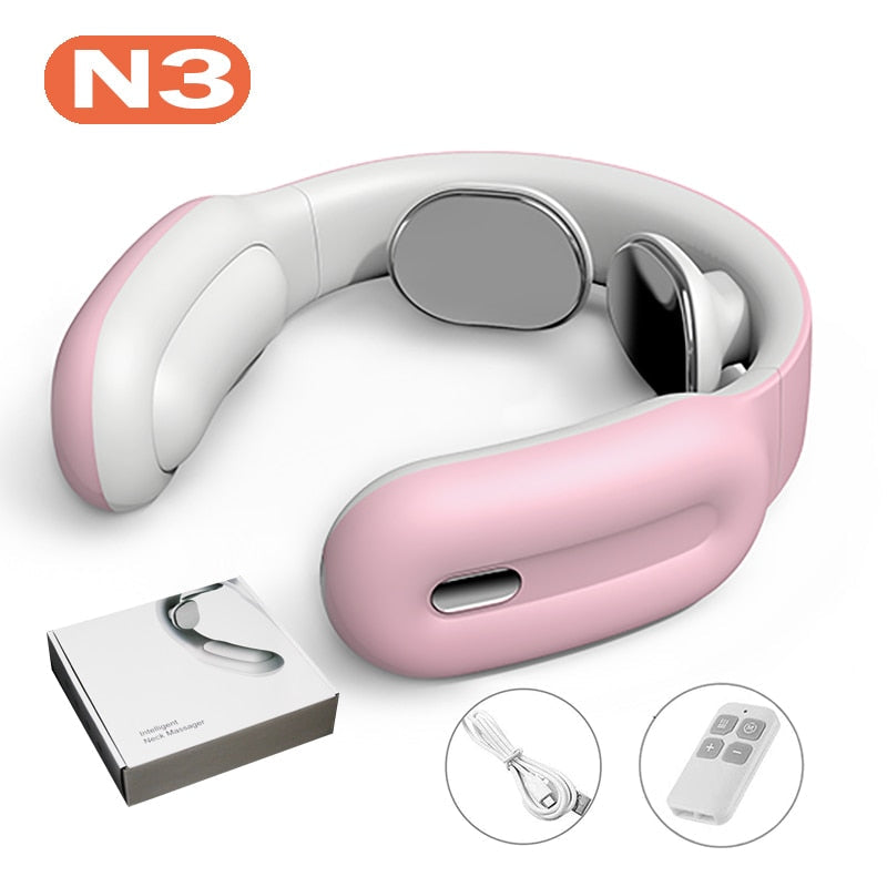Nackavo | Massaggiatore cervicale con calore, EMS e telecomando, senza fili