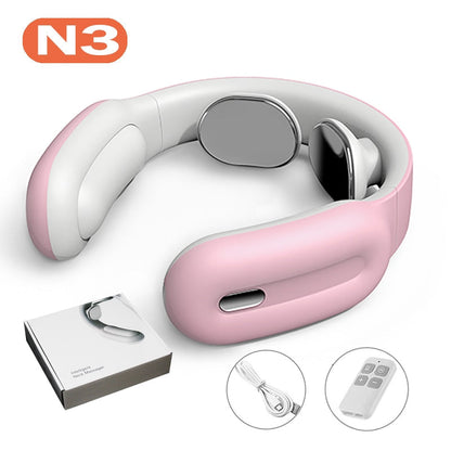 Nackavo | Massaggiatore cervicale con calore, EMS e telecomando, senza fili