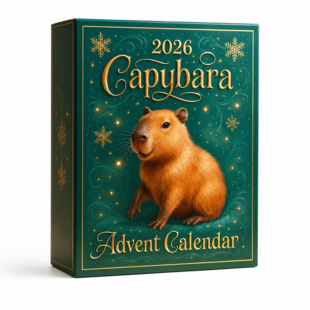 Tirello | Calendario dell'Avvento da riempire a forma di capibara con 24 scomparti