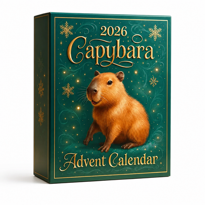 Tirello | Calendario dell'Avvento da riempire a forma di capibara con 24 scomparti