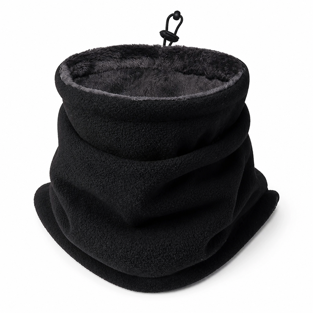 Ventolia | Calentador facial y de cuello de doble capa con forro polar, ajustable
