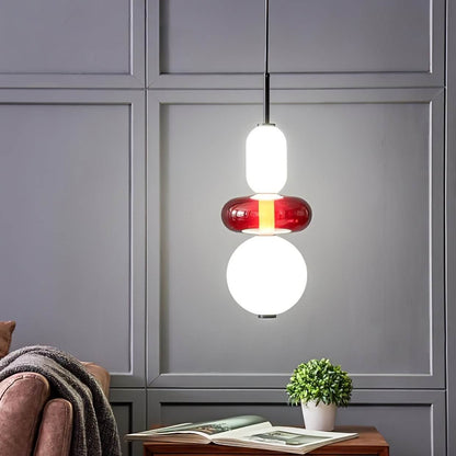 Lampada a sospensione elegante da designer – Vetro colorato moderno