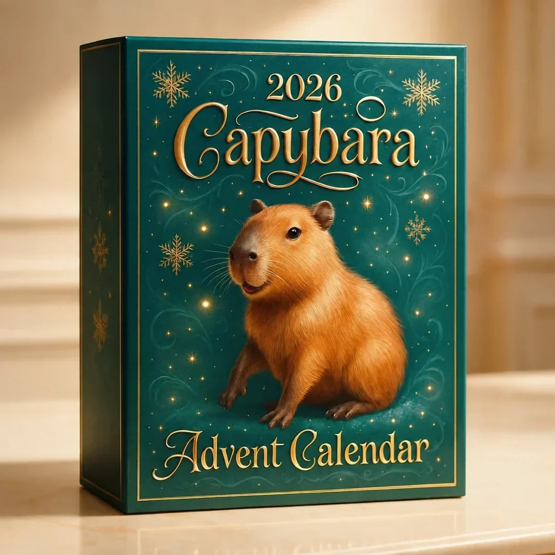 Tirello | Calendario dell'Avvento da riempire a forma di capibara con 24 scomparti