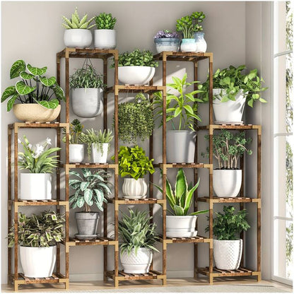VerveVogue Porta piante | Grande scaffale per piante a 15 livelli per interno ed esterno