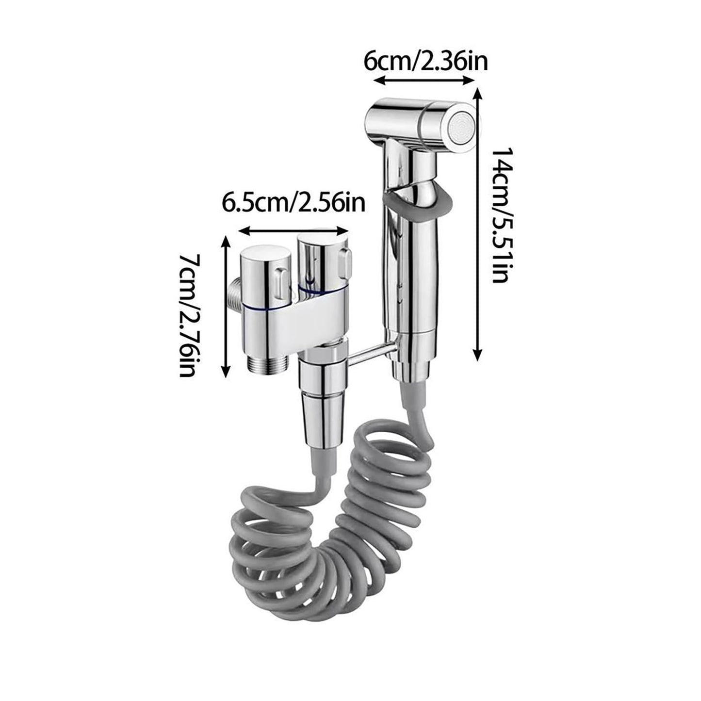 AuriJet Stainless Steel Bidet Sprayer – Toilet Shower with Pressure Control & Ergonomic Handle