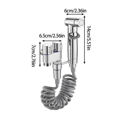 AuriJet Stainless Steel Bidet Sprayer – Toilet Shower with Pressure Control & Ergonomic Handle