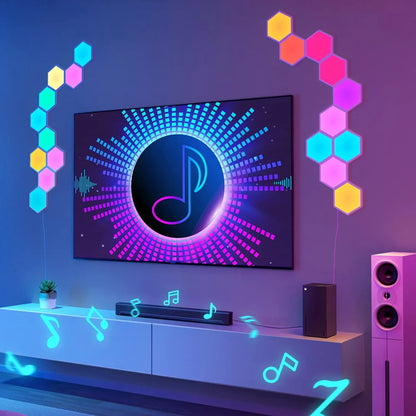Lunexa Hexa | Modular LED Wall Panels with Touch and Color Control