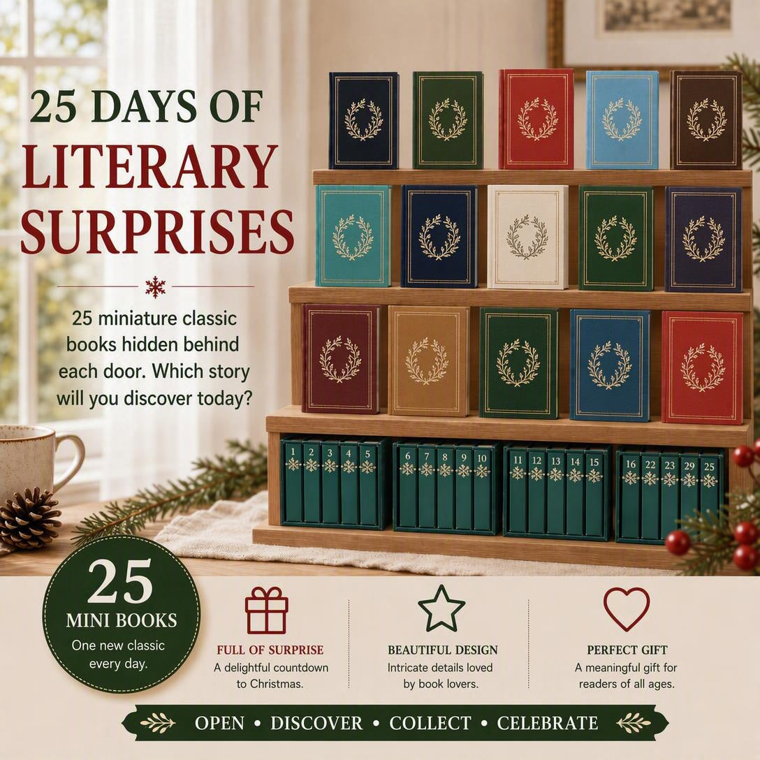 Librelo | Adventskalender mit 25 Mini-Büchern zum Aufhängen