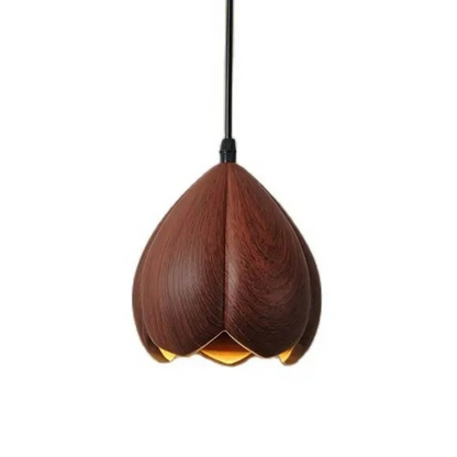 NordLume Lampada | Lampada a sospensione moderna in legno di noce marrone, stile scandinavo