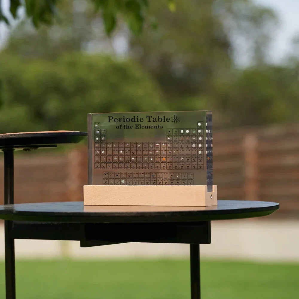 Elementa Lux | illuminated periodic table with real element samples