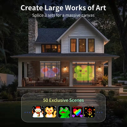 Glimora | LED Lichterkette als Vorhang mit 400 LEDs, App-Steuerung und Musik-Sync