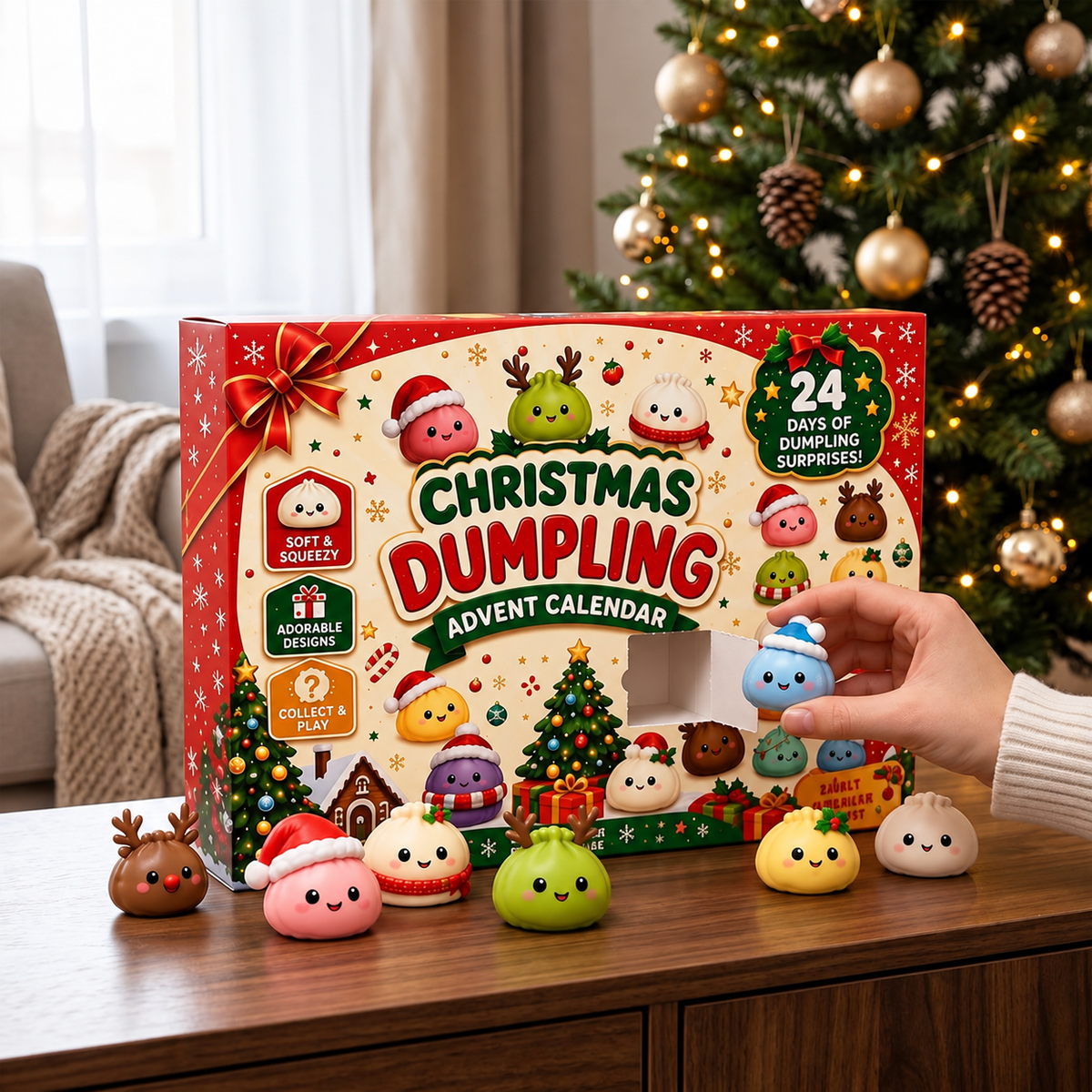 Plumora | Adventskalender mit 24 Squishy-Überraschungen für Kinder