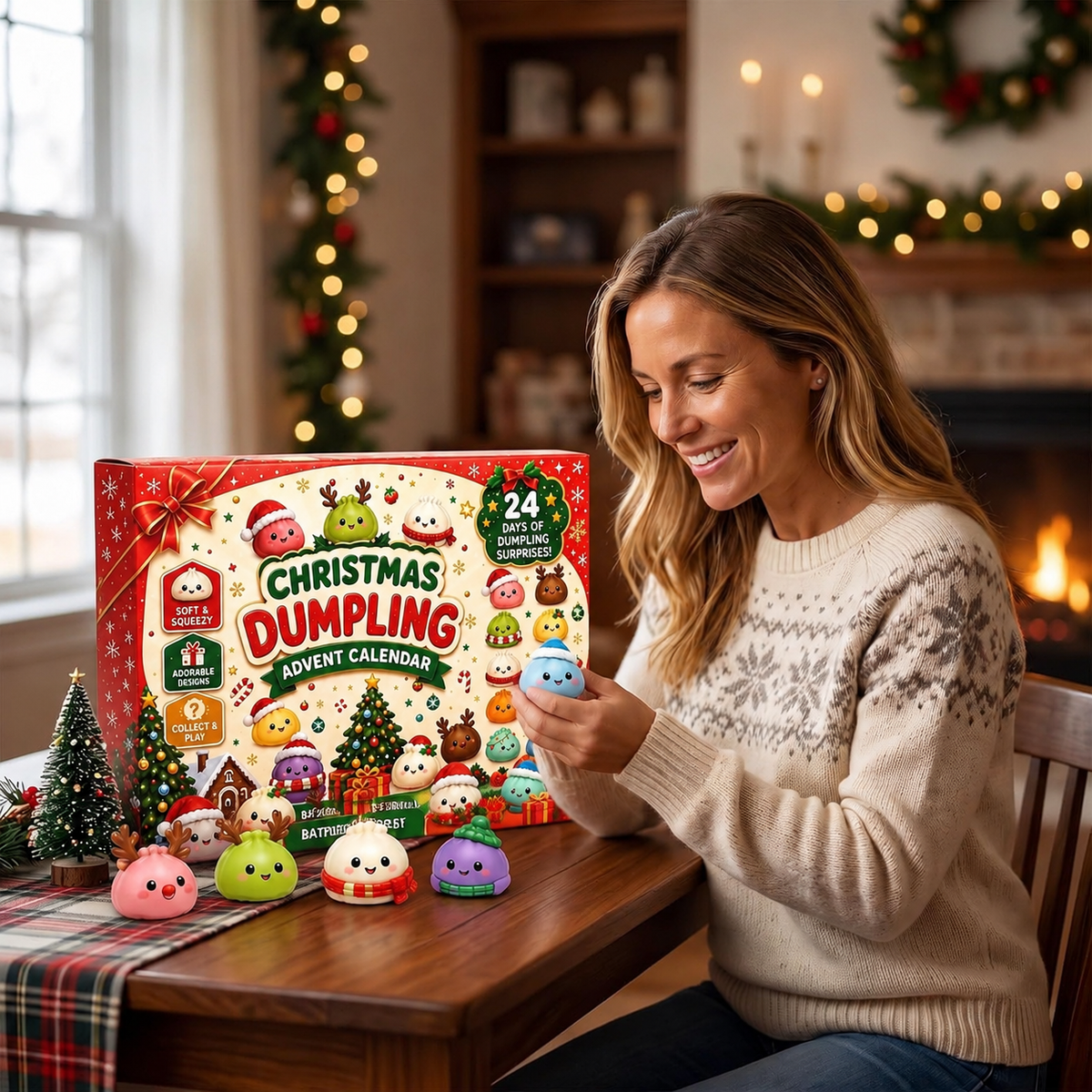 Plumora | Adventskalender mit 24 Squishy-Überraschungen für Kinder