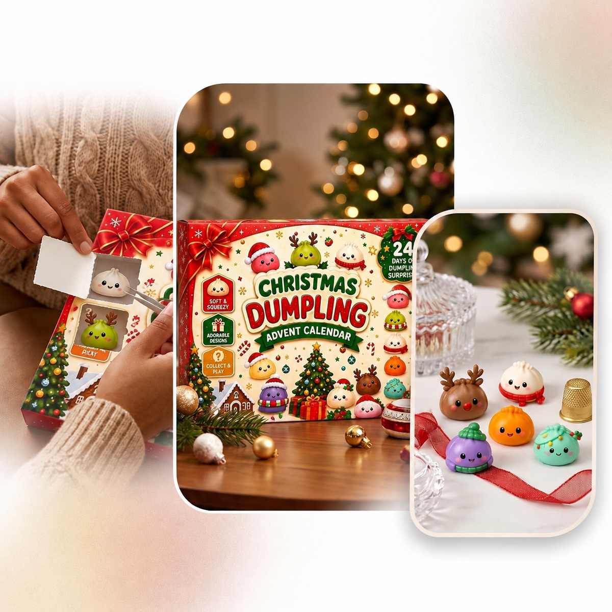 Plumora | Adventskalender mit 24 Squishy-Überraschungen für Kinder
