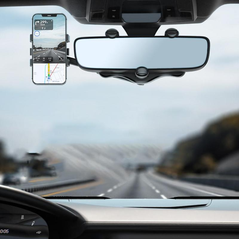 Mirrova | 360° drehbare Handyhalterung für den Rückspiegel, bis 6,5 Zoll