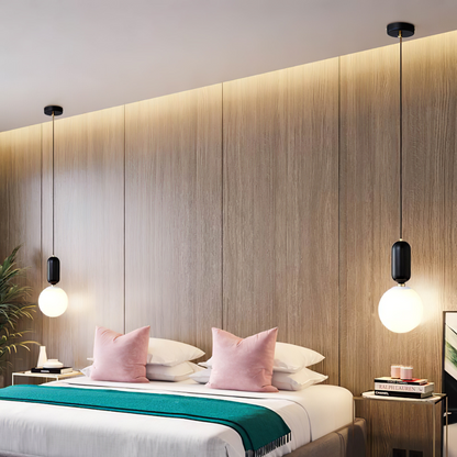 Acheron – Lampada a sospensione di design moderno con sfere di vetro per soggiorno, sala da pranzo & camera da letto