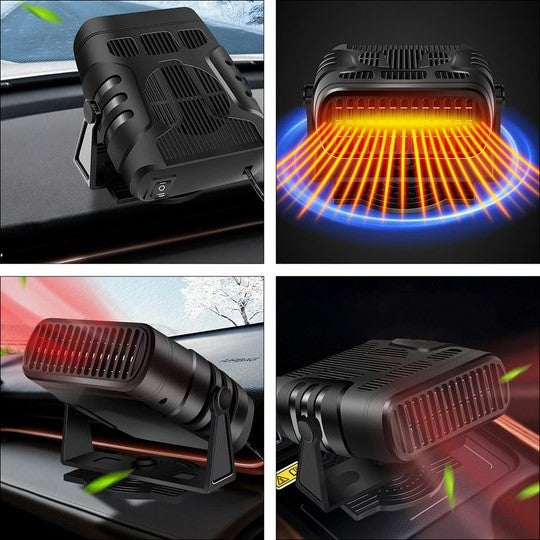Thermido | Heizlüfter Auto 12V mit 120 W, Heiz- und Kühlfunktion, 360° drehbar