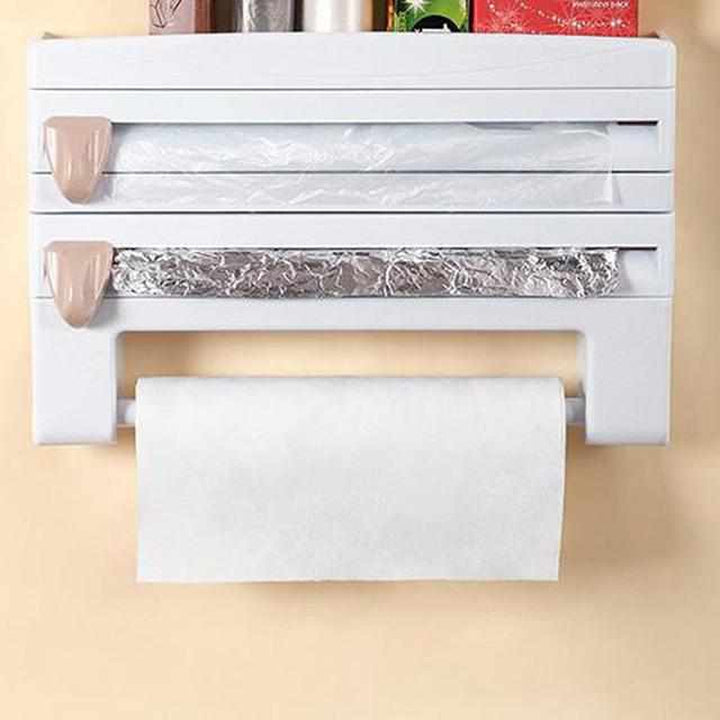 RollerRack Holder | Kitchen roll holder with foil cutter & storage space