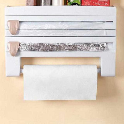 RollerRack Holder | Kitchen roll holder with foil cutter & storage space