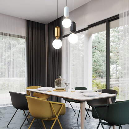 Acheron – Lampada a sospensione di design moderno con sfere di vetro per soggiorno, sala da pranzo & camera da letto