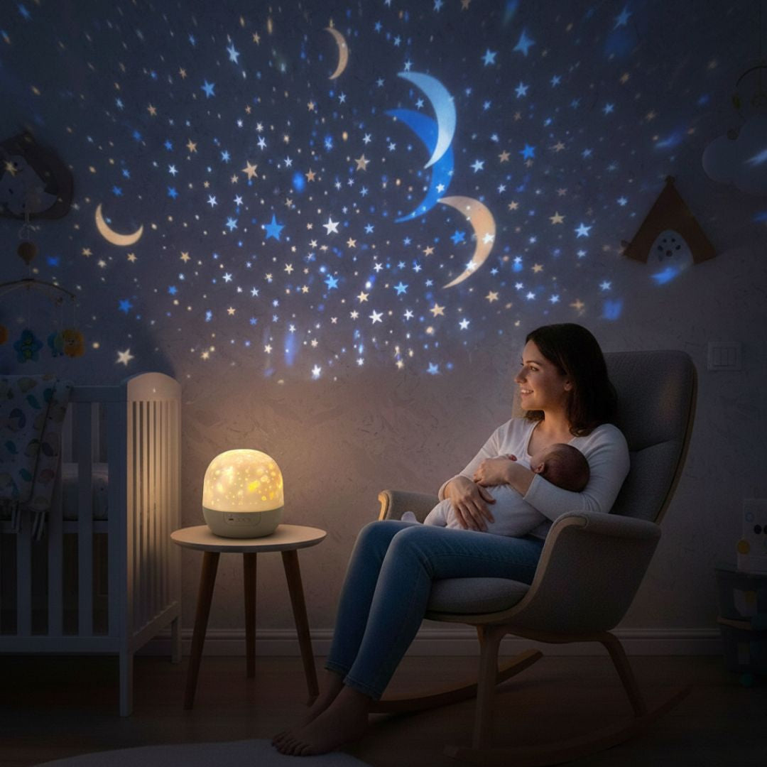 Traumilo | Sternenhimmel Projektor Kinder, 2in1 Nachtlicht mit USB