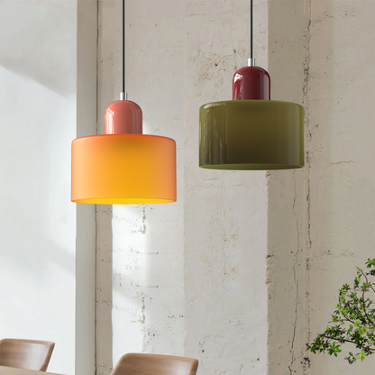 Lampada a sospensione Bauhaus con vetro a sfera | Design senza tempo | Vetro e metallo | Portalampada E27