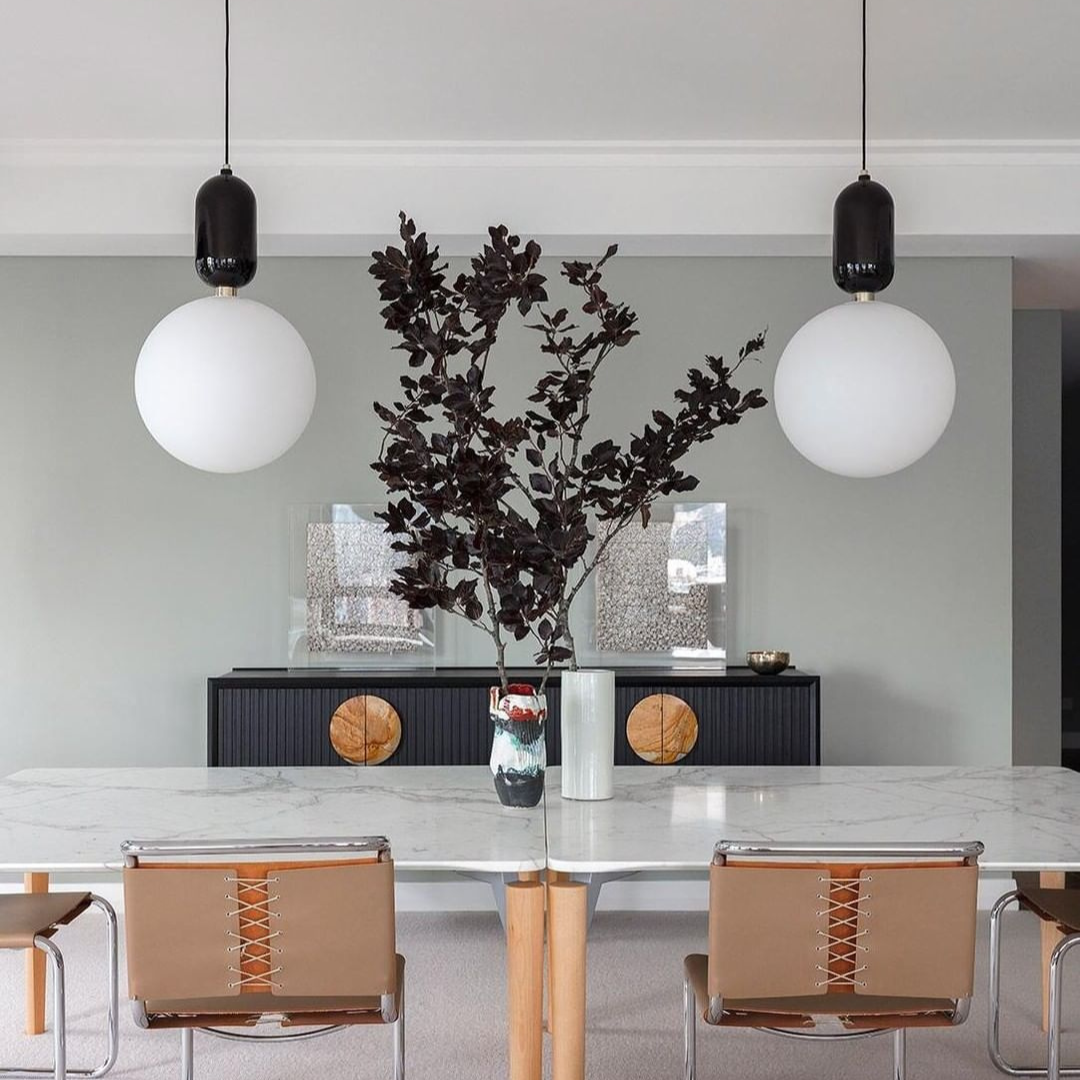 Acheron – Lampada a sospensione di design moderno con sfere di vetro per soggiorno, sala da pranzo & camera da letto
