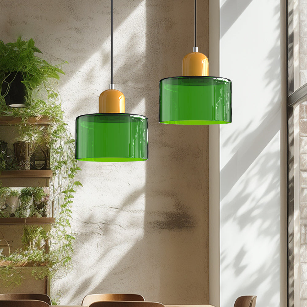 Lampada a sospensione Bauhaus con vetro a sfera | Design senza tempo | Vetro e metallo | Portalampada E27