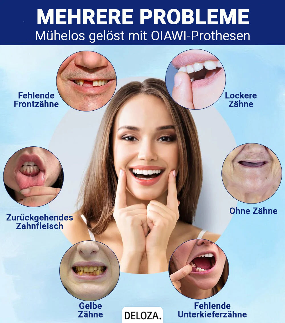 Flexibler Zahnersatz aus Silikon - Kosmetische Zahnprothese
