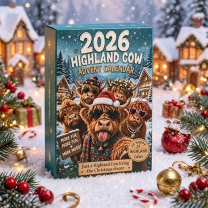 Zottelia | 2026 Advent Calendar with 24 PVC Highland Cow Figures
