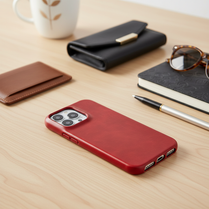 Cuirelo | Funda de móvil de cuero encerado con anillo magnético