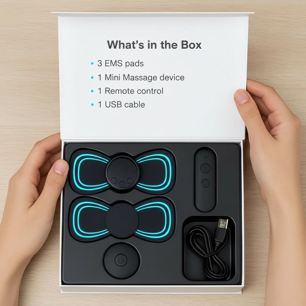 Lumbavo | Dispositivo EMS per il massaggio della schiena con telecomando e batteria USB
