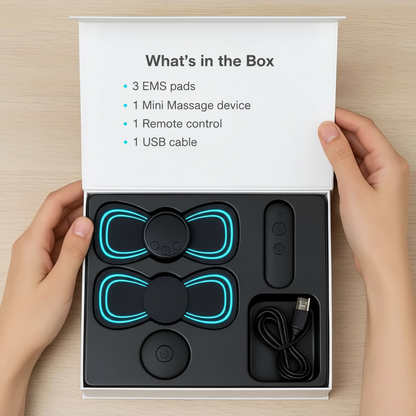 Lumbavo | Dispositivo EMS per il massaggio della schiena con telecomando e batteria USB