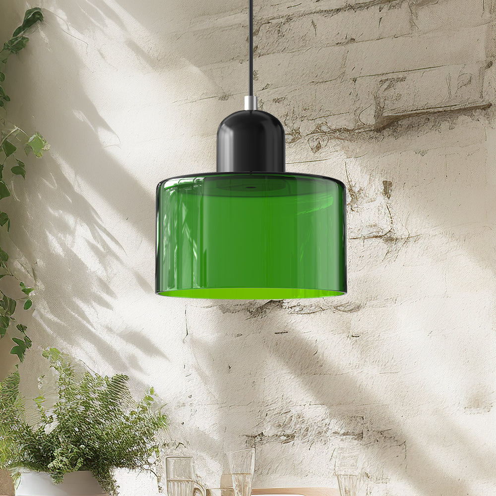 Lampada a sospensione Bauhaus con vetro a sfera | Design senza tempo | Vetro e metallo | Portalampada E27