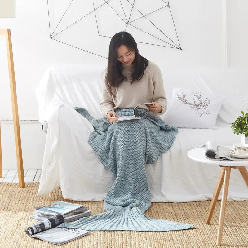 MermaidDream | Coperta avvolgente a forma di sirena per bambini in acrilico, in 3 misure