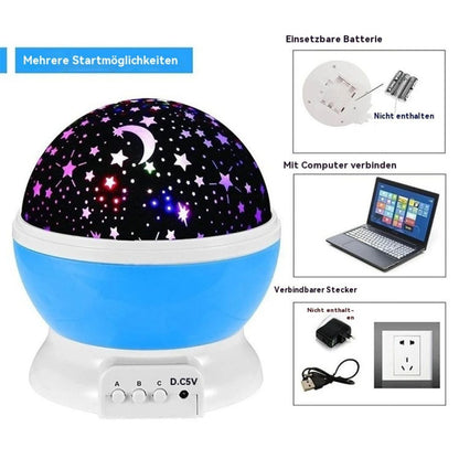 Sternilo | Sternenhimmel Projektor Nachtlicht mit Farbwechsel und USB