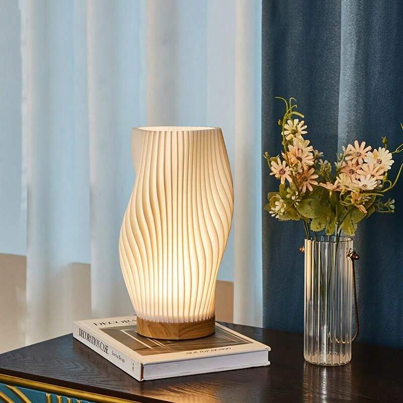 Wavecrest Aura | Lampada da tavolo LED dal design ondulato