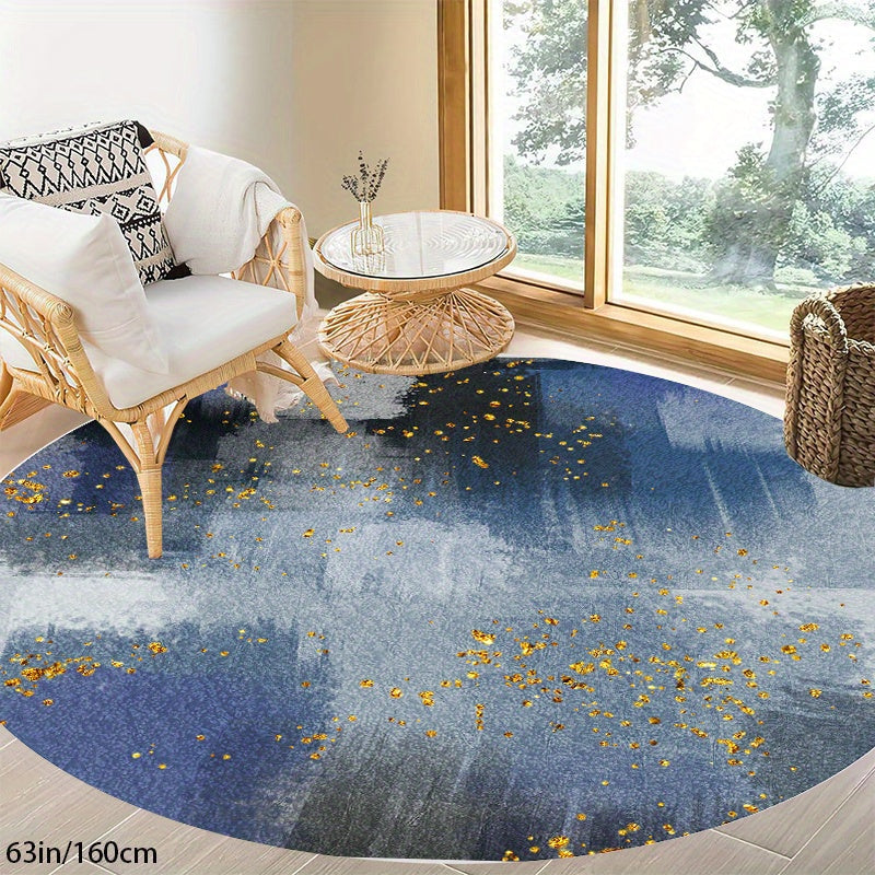 LunaWeave | Tappeto rotondo antiscivolo alla moda | Tappeto boho moderno con design lavabile per ogni casa