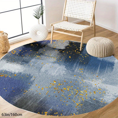 LunaWeave | Tappeto rotondo antiscivolo alla moda | Tappeto boho moderno con design lavabile per ogni casa