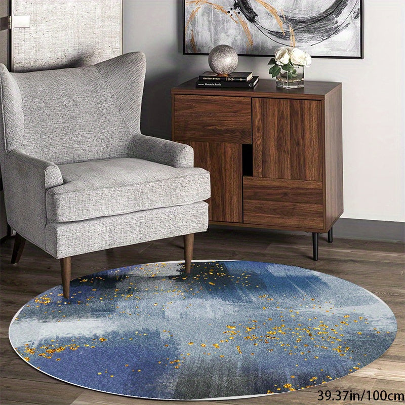 LunaWeave | Tappeto rotondo antiscivolo alla moda | Tappeto boho moderno con design lavabile per ogni casa