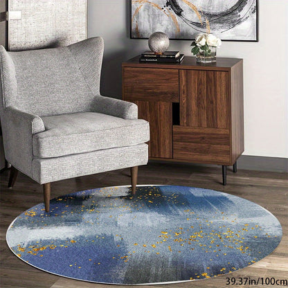LunaWeave | Tappeto rotondo antiscivolo alla moda | Tappeto boho moderno con design lavabile per ogni casa