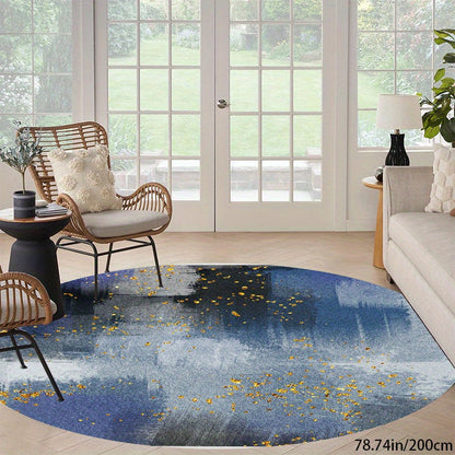 LunaWeave | Tappeto rotondo antiscivolo alla moda | Tappeto boho moderno con design lavabile per ogni casa