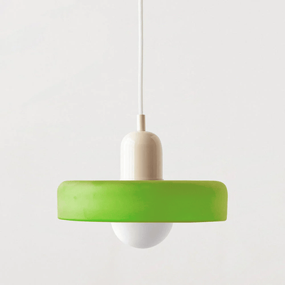 Lunari Halo | Lampada a sospensione in vetro colorato in stile Bauhaus