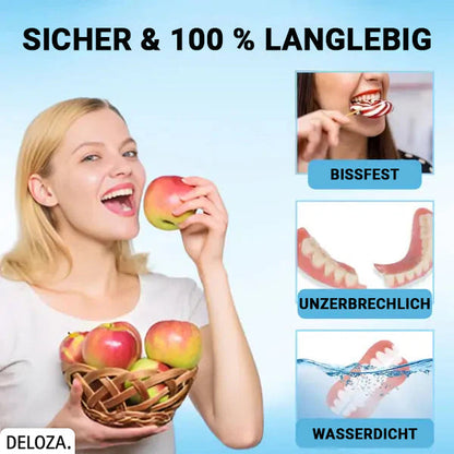 Flexibler Zahnersatz aus Silikon - Kosmetische Zahnprothese
