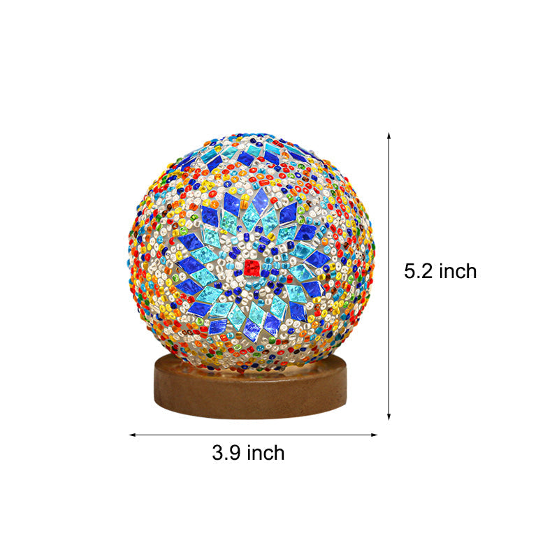 LumiMosaic | Elegante lampada da tavolo dimmerabile a mosaico | Design in vetro fatto a mano con luce LED calda per ambienti abitativi