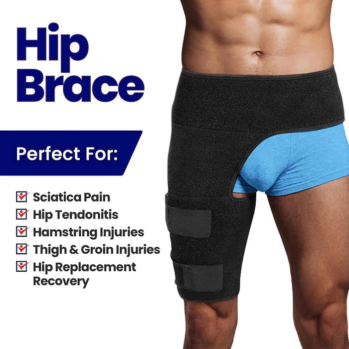 Stavora | Hip Support Brace with Compression and Adjustable Straps, Left or Right